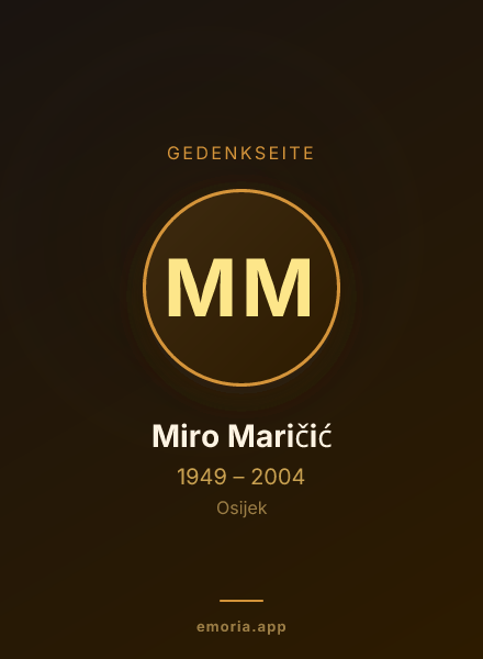 Gedenkportrait von Miro Maričić