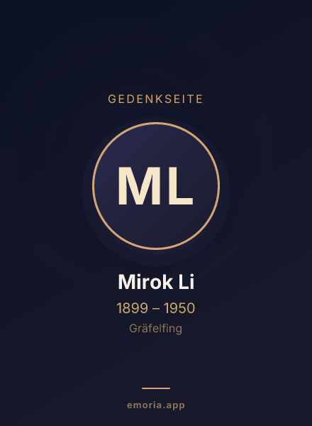 Gedenkportrait von Mirok Li