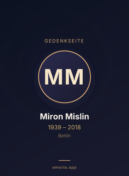 Gedenkportrait von Miron Mislin