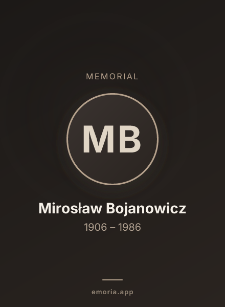 Memorial portrait of Mirosław Bojanowicz