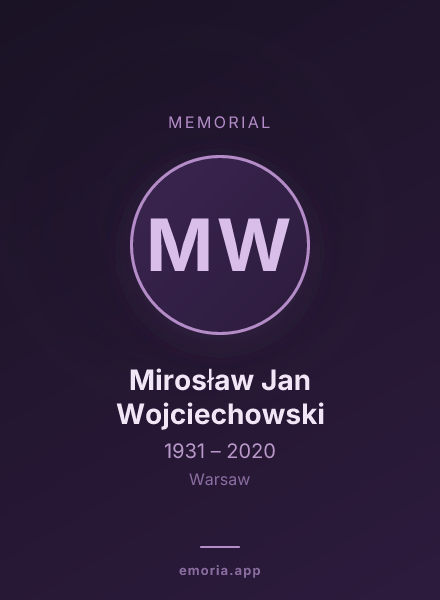 Memorial portrait of Mirosław Jan Wojciechowski