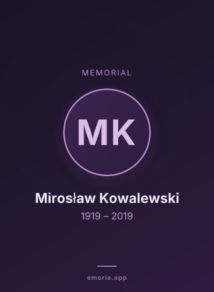 Memorial portrait of Mirosław Kowalewski
