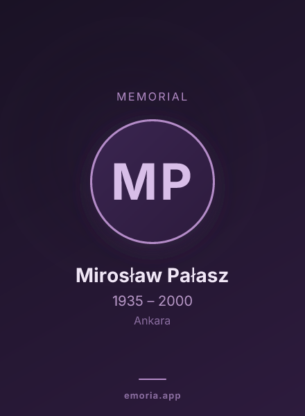 Memorial portrait of Mirosław Pałasz