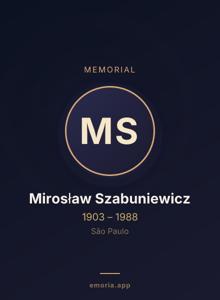 Memorial portrait of Mirosław Szabuniewicz