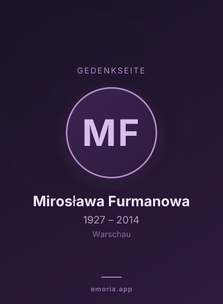 Gedenkportrait von Mirosława Furmanowa