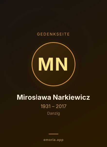 Gedenkportrait von Mirosława Narkiewicz