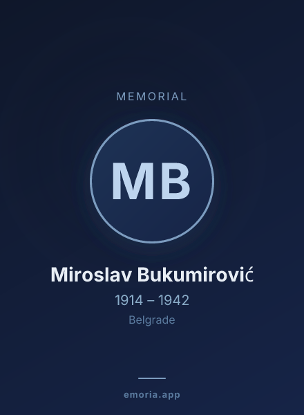 Memorial portrait of Miroslav Bukumirović