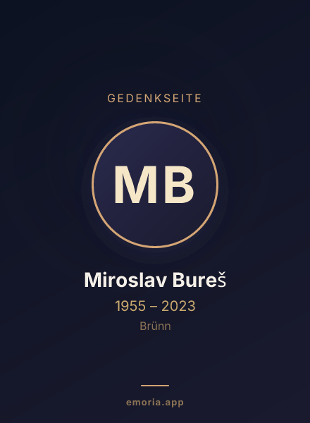 Gedenkportrait von Miroslav Bureš