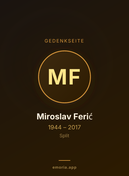 Gedenkportrait von Miroslav Ferić