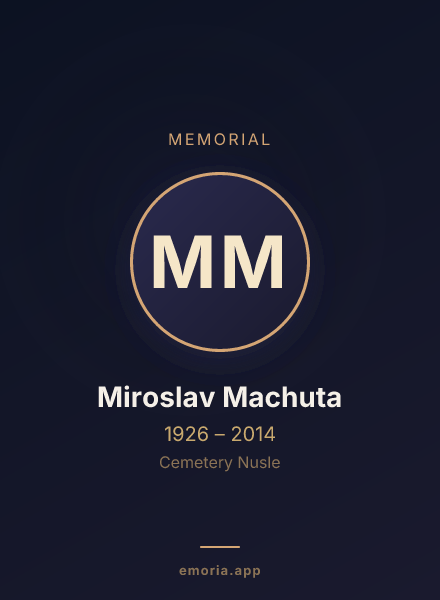 Memorial portrait of Miroslav Machuta