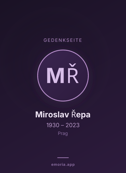 Gedenkportrait von Miroslav Řepa