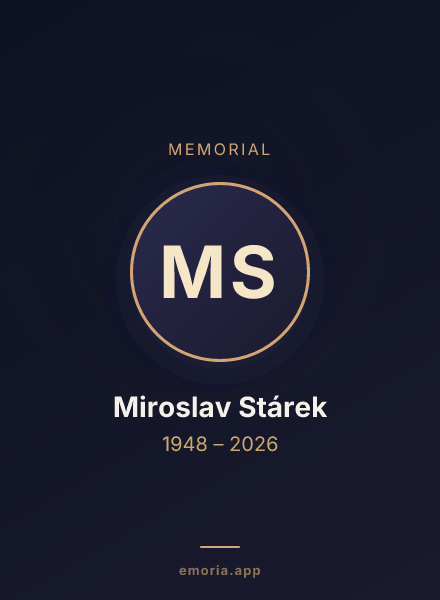 Memorial portrait of Miroslav Stárek