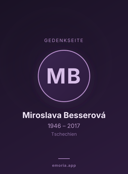 Gedenkportrait von Miroslava Besserová