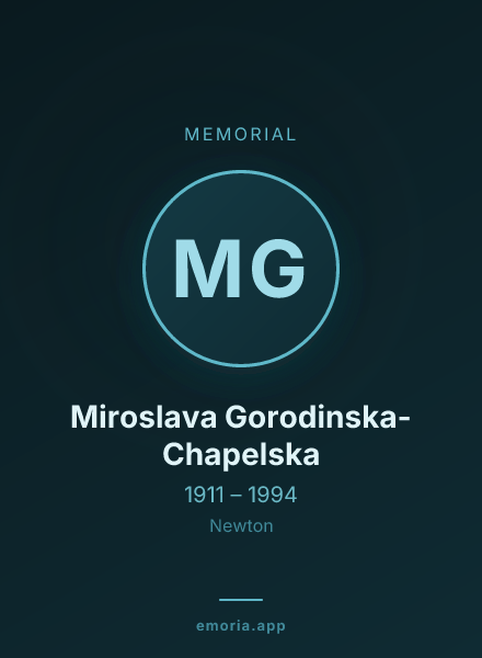 Memorial portrait of Miroslava Gorodinska-Chapelska