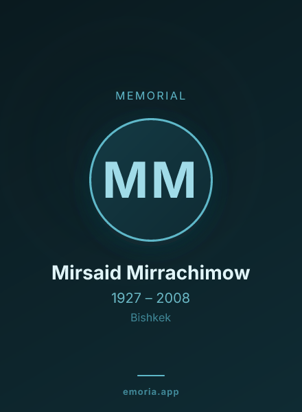 Memorial portrait of Mirsaid Mirrachimow