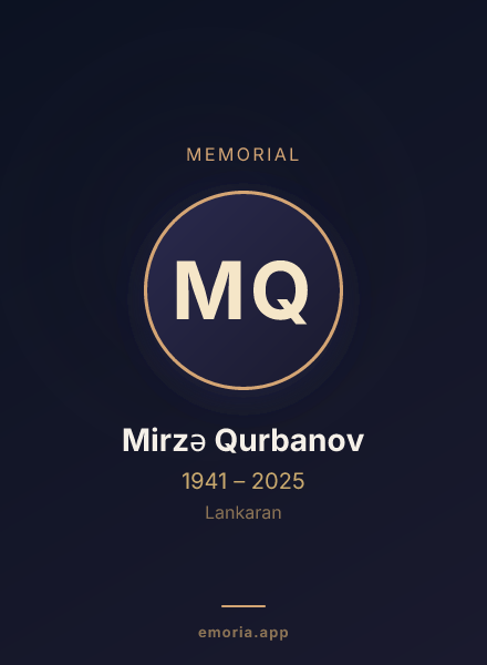 Memorial portrait of Mirzə Qurbanov