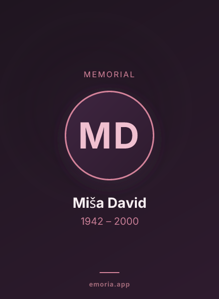 Memorial portrait of Miša David