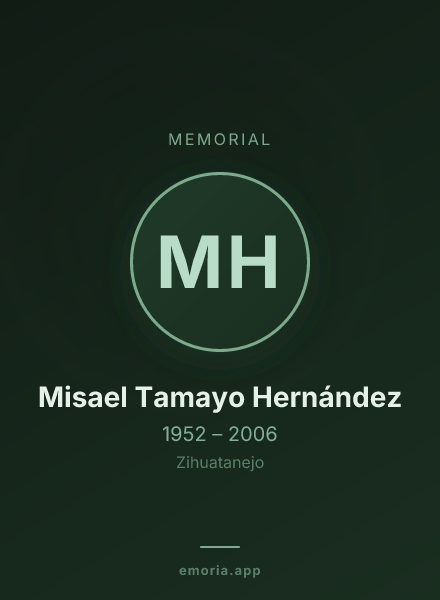 Memorial portrait of Misael Tamayo Hernández