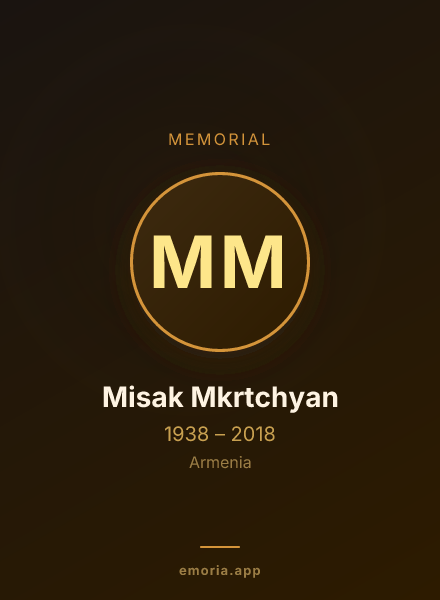 Memorial portrait of Misak Mkrtchyan