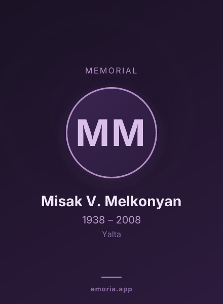 Memorial portrait of Misak V. Melkonyan