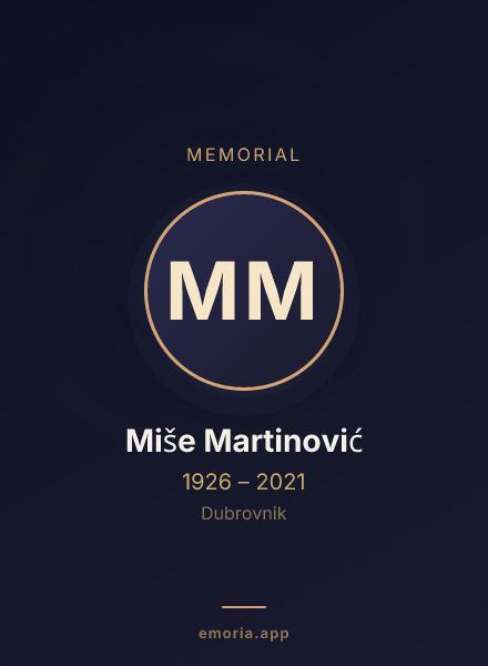 Memorial portrait of Miše Martinović