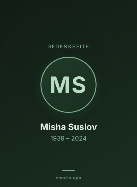 Gedenkportrait von Misha Suslov