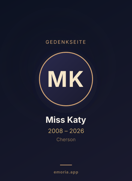 Gedenkportrait von Miss Katy