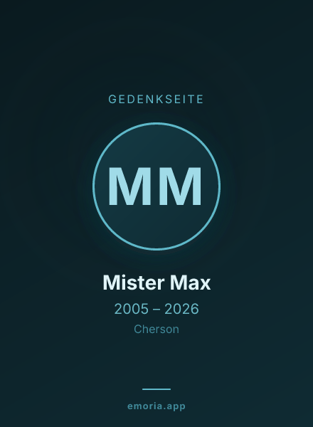 Gedenkportrait von Mister Max
