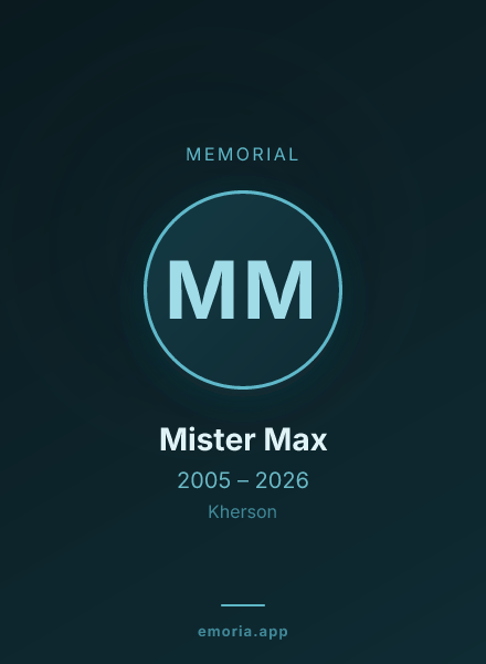 Memorial portrait of Mister Max