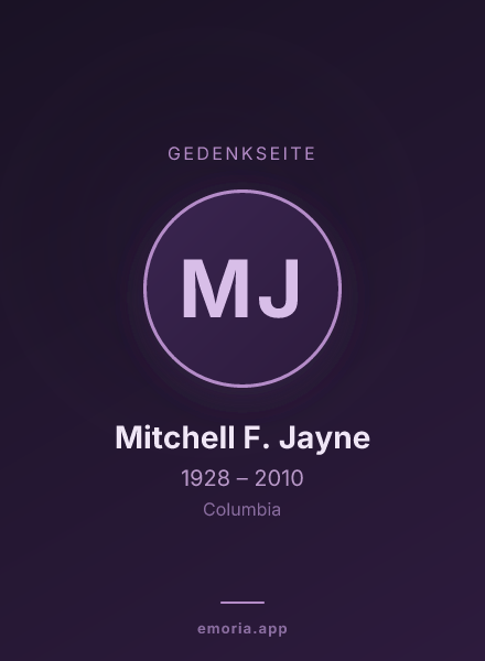 Gedenkportrait von Mitchell F. Jayne