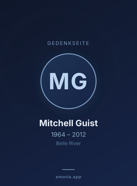 Gedenkportrait von Mitchell Guist