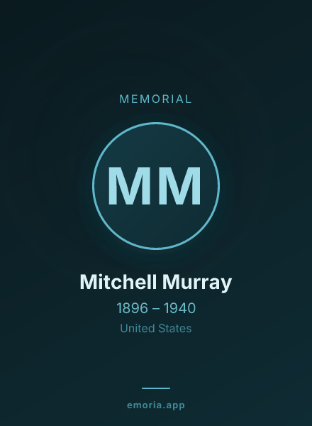 Memorial portrait of Mitchell Murray