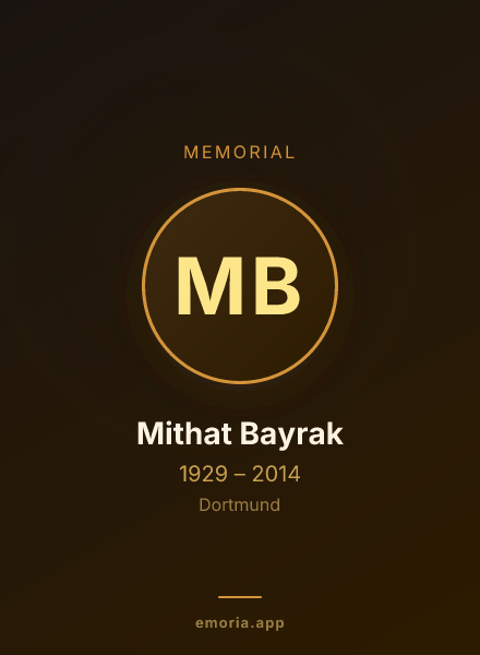 Memorial portrait of Mithat Bayrak