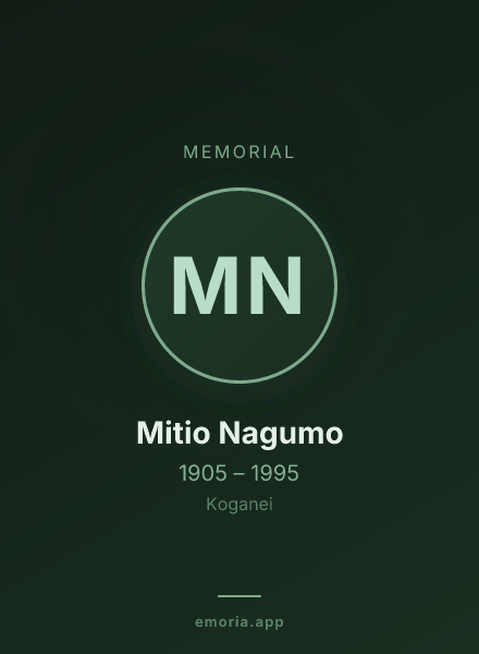 Memorial portrait of Mitio Nagumo