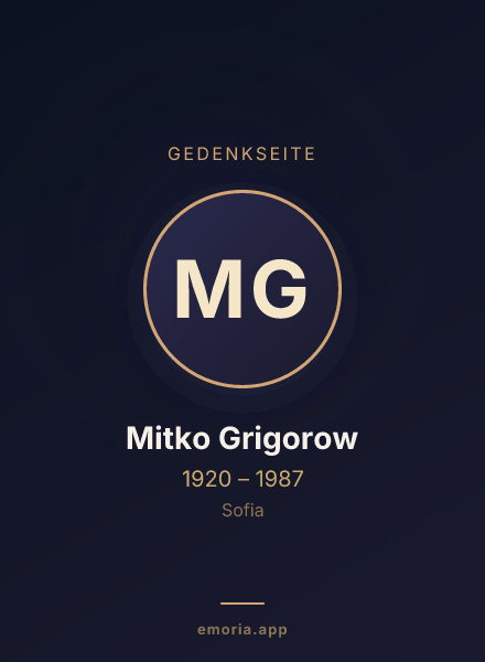 Gedenkportrait von Mitko Grigorow