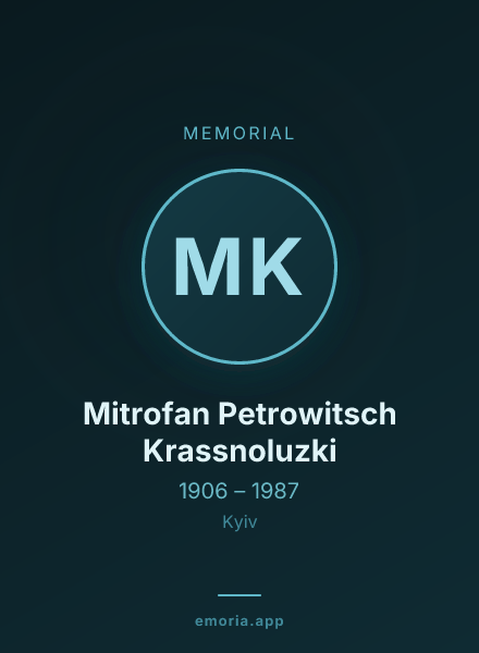 Memorial portrait of Mitrofan Petrowitsch Krassnoluzki
