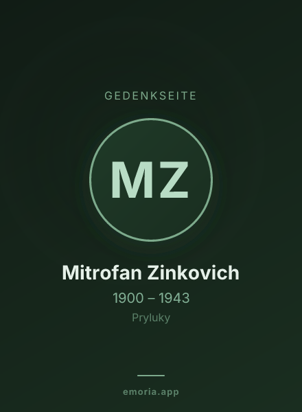Gedenkportrait von Mitrofan Zinkovich