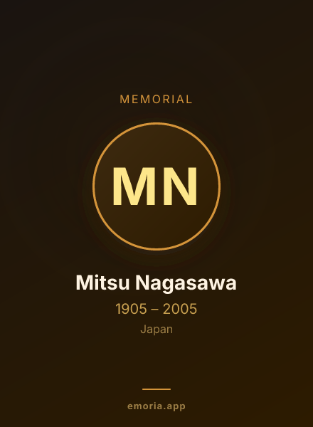 Memorial portrait of Mitsu Nagasawa
