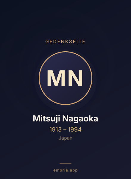 Gedenkportrait von Mitsuji Nagaoka
