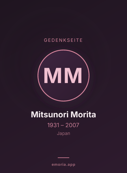 Gedenkportrait von Mitsunori Morita
