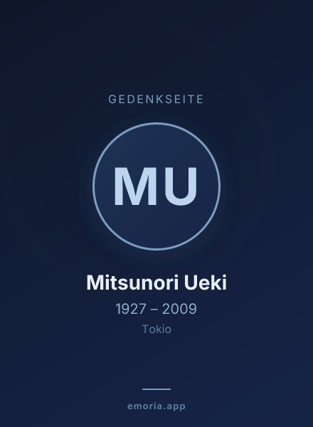 Gedenkportrait von Mitsunori Ueki