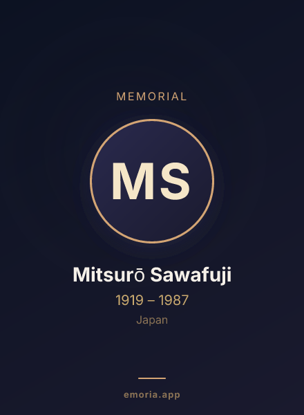Memorial portrait of Mitsurō Sawafuji