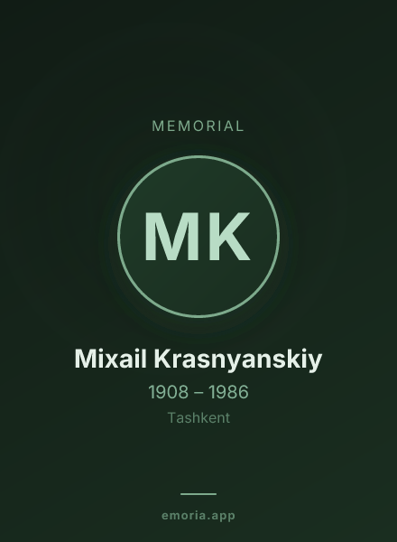 Memorial portrait of Mixail Krasnyanskiy