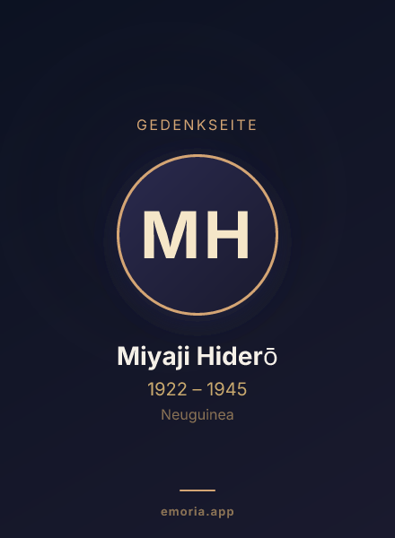 Gedenkportrait von Miyaji Hiderō