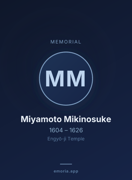 Memorial portrait of Miyamoto Mikinosuke