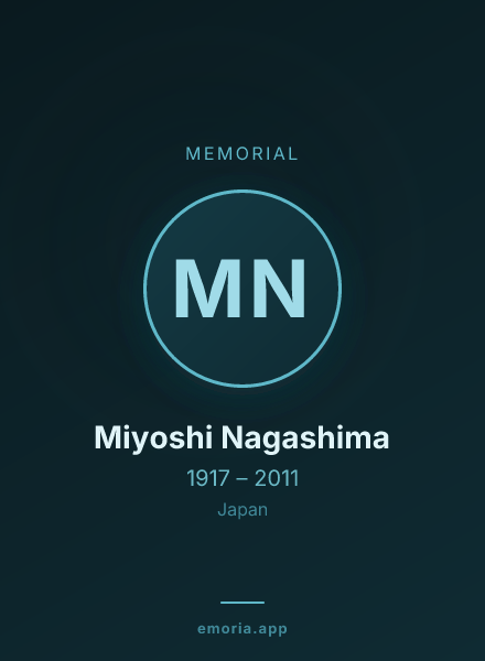 Memorial portrait of Miyoshi Nagashima
