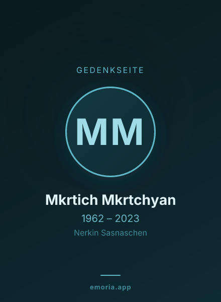Gedenkportrait von Mkrtich Mkrtchyan