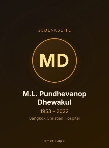 Gedenkportrait von M.L. Pundhevanop Dhewakul