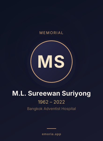 Memorial portrait of M.L. Sureewan Suriyong