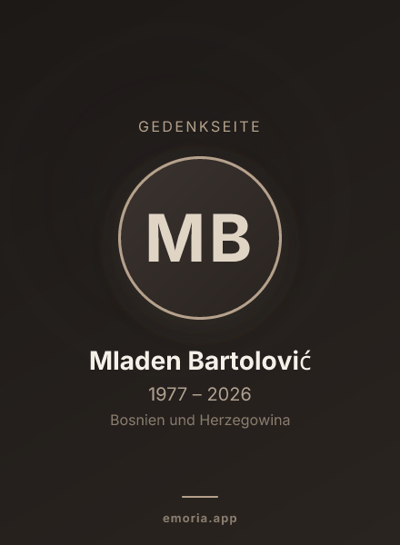 Gedenkportrait von Mladen Bartolović